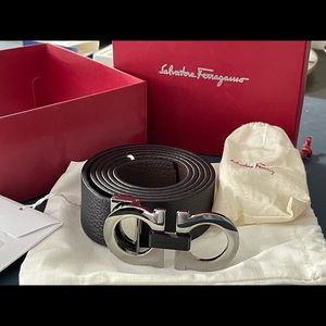 FERRAGAMO REVERSIBLE&ADJUSTABLE GANCINI BELT NWT